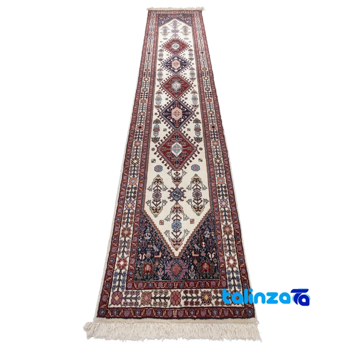 Cypress Handwoven Area Rug Cream - Edge view showing border and finishing