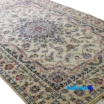 Handmade Persian Carpet Rectangle Traditional Design - Corner detail showing binding and edges