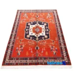 Edge view of C Persia Handwoven Rug Stunning Design border and finishing
