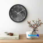 CW Moon Num Wall Clock Stylish Design movement and rear mount (Detail view)