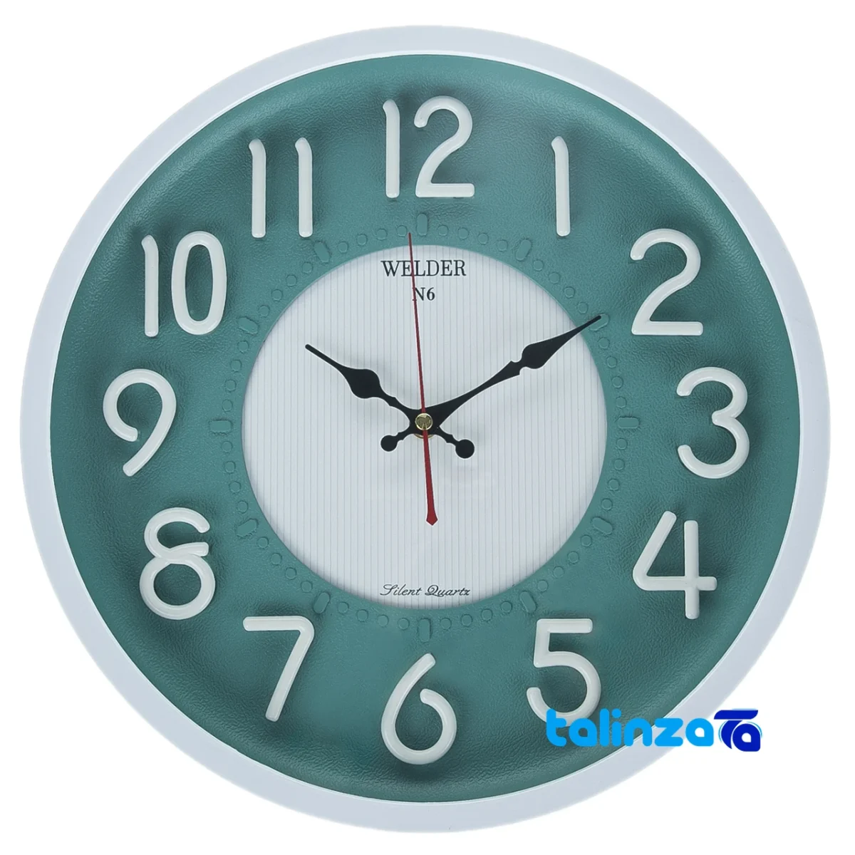 Detail view of Waldor Wall Clock N6 Stylish Design movement and rear mount