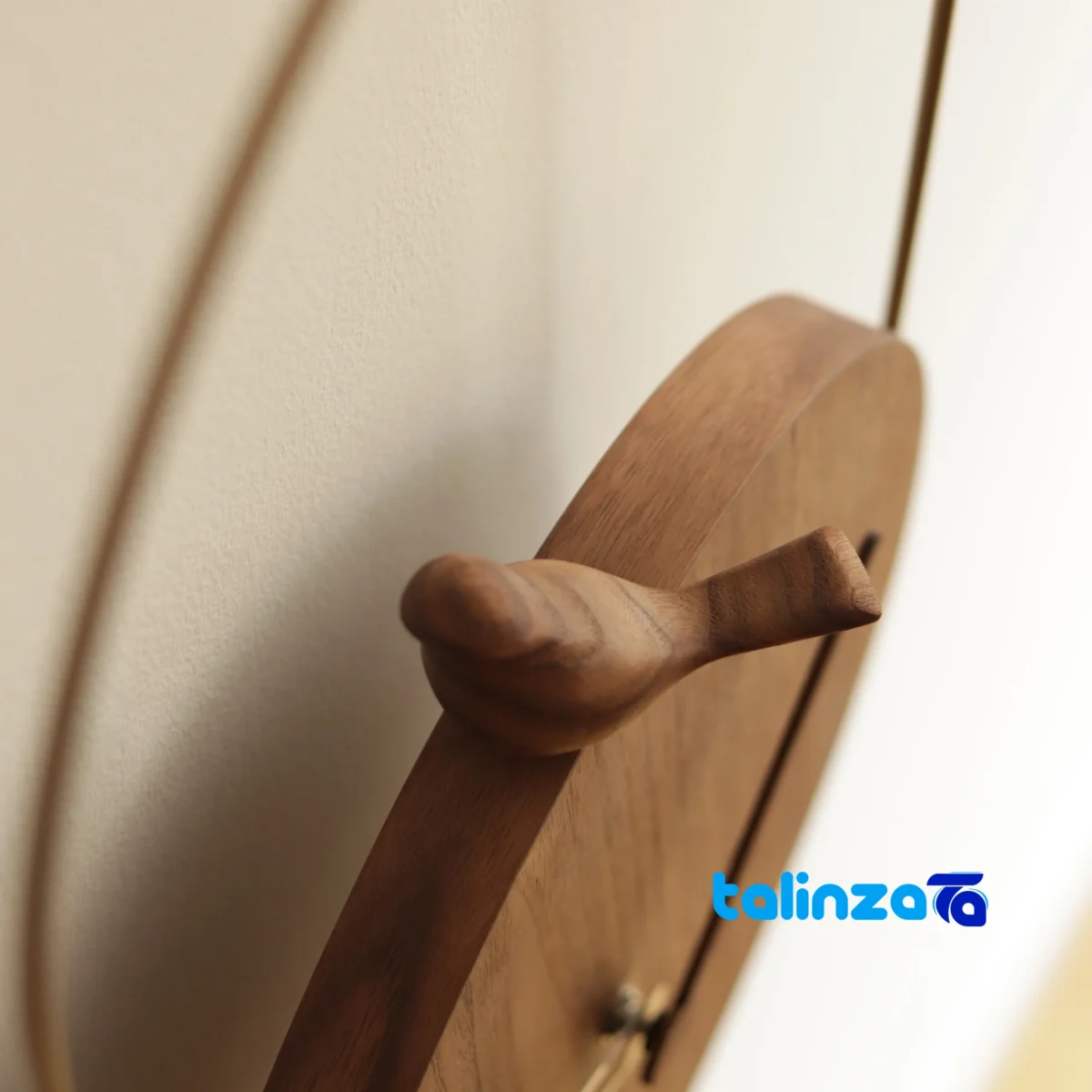 Macro Quartz Wall Clock Stylish Design back panel and hook (Mounting detail)