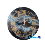 Detail view of Galaxy Resin Wall Clock Decorative Round 50x50x3 centimeters movement and rear mount