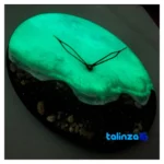 Resin Wall Clock Beach Design - Detail view showing movement and rear mount