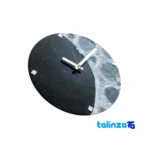 Resin Wall Clock Moon Design - Detail view showing movement and rear mount