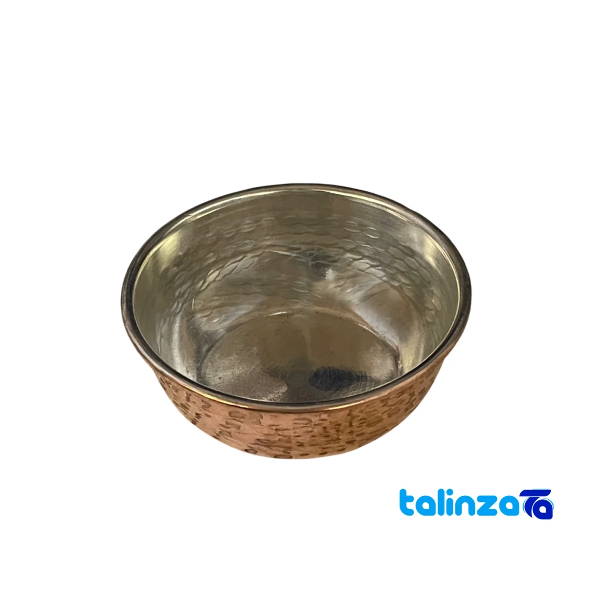 Zanjan Handcrafted Copper Bowl - Hammered Finish - Detail view showing and material
