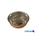 Zanjan Handcrafted Copper Bowl - Hammered Finish - Detail view showing and material