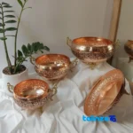 Atlas Copper Serving Set - Elegant Design - Detail view showing finish and material