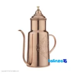 Zanjan Copper Oil Container with Handle 20x16x8 cm - Detail view showing finish and material