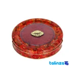 Detail view of Eliseh Saffron Khatam Red 50 grams threads close-up and texture