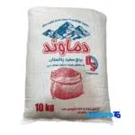 Packaging view of Damavand Rice Pakistani Premium Pakistan bag seal and material