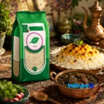 Packaging view of Tarom Hashemi Rice Premium Excellent seal and bag finish