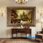Edge view of Tabriz Handmade Carpet Wall Art 189 115 x 4 border and finishing