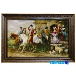 Edge view of Badraghe Handwoven Carpet Tapestry border and finishing