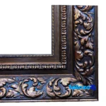Edge view of Handmade Carpet Wall Art Market Design border and finishing