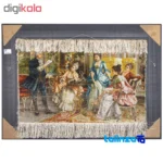 Edge view of C Persia Handwoven Carpet Wall Art French Poet border and finishing