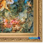 Edge view of Hasti Handwoven Tapestry Miniature Art border and finishing