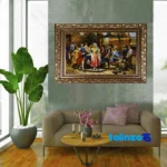 Edge view of Handmade Carpet Wall Art Model 180 border and finishing