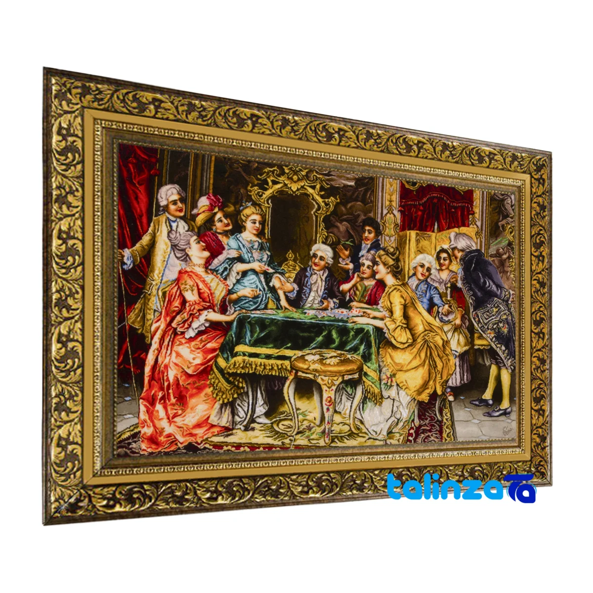 Edge view of R58 Handwoven Carpet Tapestry Elegant Design border and finishing