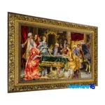 Edge view of R58 Handwoven Carpet Tapestry Elegant Design border and finishing