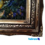 Detail view of F90001 Handwoven Tapestry Miniature Art finish and material