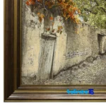 Edge view of Handmade Carpet Wall Art Garden Path Design border and finishing