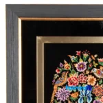 Edge view of Si Persia Handwoven Tapestry Floral Design border and finishing