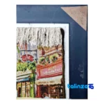 Edge view of Venice Handwoven Tapestry Silk Frame Art border and finishing