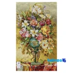Edge view of Mirnazami Handwoven Tapestry Floral Design border and finishing