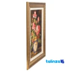 Edge view of C Persia Handwoven Tapestry Floral Design border and finishing