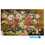 Edge view of Mirnazami Handwoven Tapestry Floral Design border and finishing