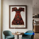 Detail view of Carpinus Handwoven Tapestry Woman Design finish and material