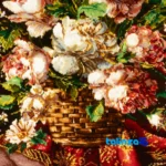 Edge view of Si Persia Handwoven Tapestry Floral Design border and finishing
