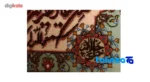 Edge view of TDJ Handwoven Carpet Wall Art Unique Design border and finishing