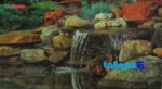 Edge view of Naghar Razavi Machine-Woven Carpet Landscape Art border and finishing
