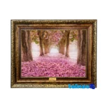 Edge view of Negar Razavi Machine-Woven Carpet Tapestry Landscape border and finishing