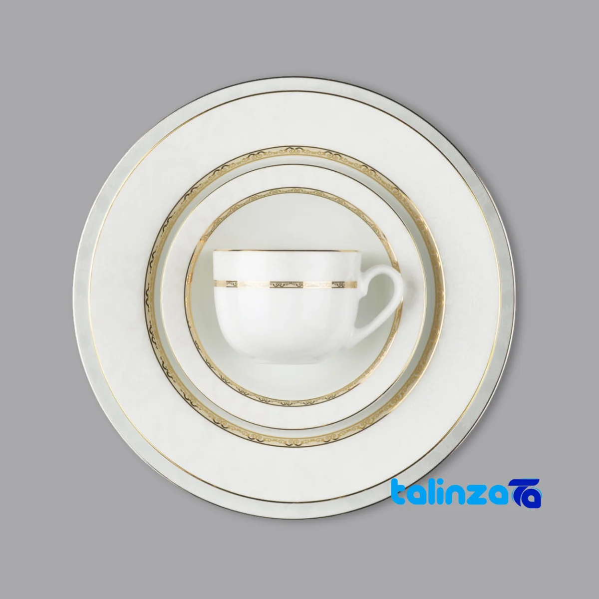 Detail view of Zarin Iran Hadiye Dinnerware Set Elegant Design finish and material