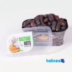 Side view of Akbar Rastgoo Piarom Dates Organic 680 grams profile and structure