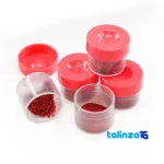 Side view of Novin Saffron Powder Premium Quality Packet box profile and sealing