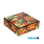 Side view of Eliseh Sorkh Saffron Giftset Mortar Teapot Gift packaging box profile and sealing