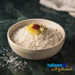 Cooked view of Mashouf Hashemi Rice Organic 100 percent texture