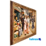 In-room view of Si Persia Handwoven Tapestry Landscape Art room styling and scale