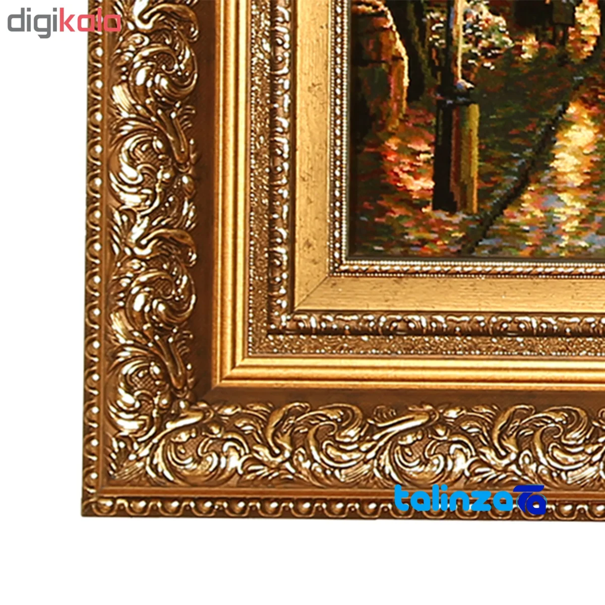 In-room view of Handwoven Carpet Wall Art Scenic Design room styling and scale