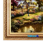 In-room view of Mirnazami Handwoven Carpet Tapestry Scenic Bridge room styling and scale