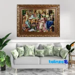 In-room view of Handmade Carpet Piano Design Art Piece room styling and scale