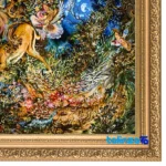 In-room view of Hasti Brand Handwoven Miniature Tapestry Art room styling and scale