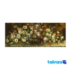 In-room view of Handmade Carpet Wall Art Floral Design room styling and scale