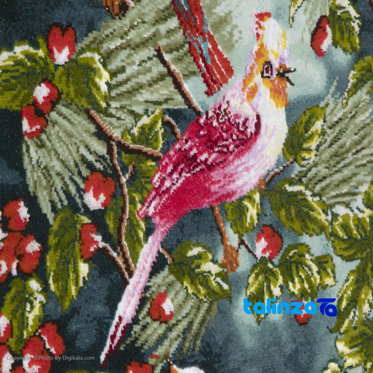 In-room view of A10 Handwoven Carpet Tapestry Bird Design room styling and scale