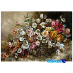 In-room view of Handmade Carpet Wall Art Flower Basket room styling and scale