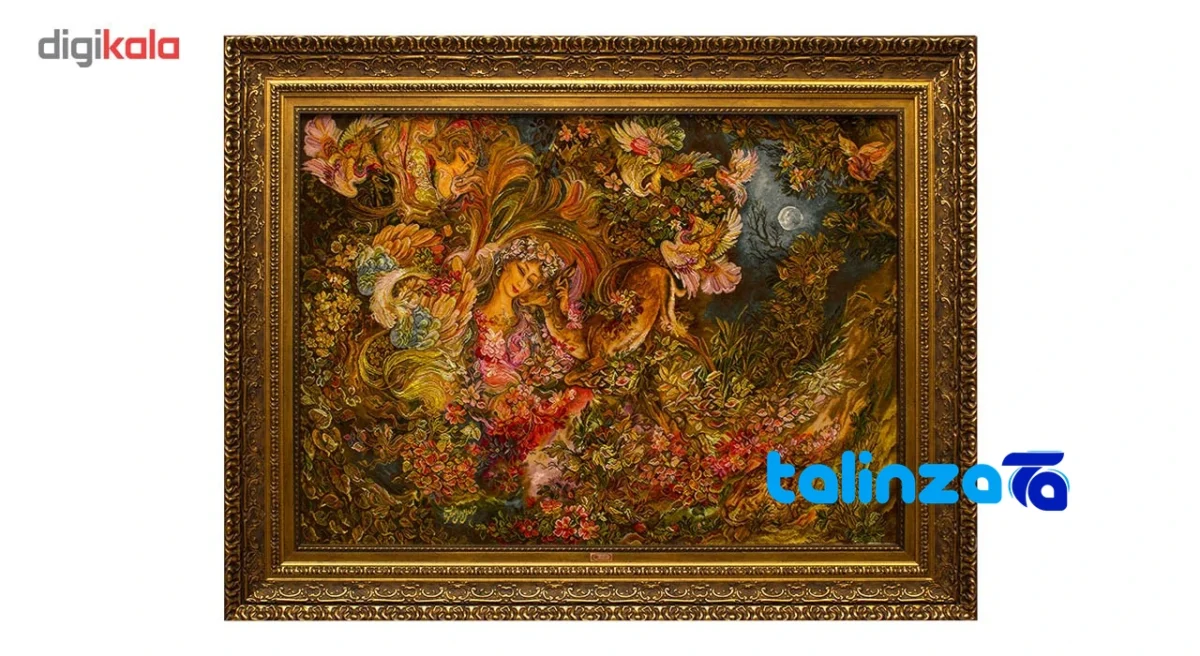 Edge view of TDJ Handwoven Carpet Wall Art Unique Design border and finishing